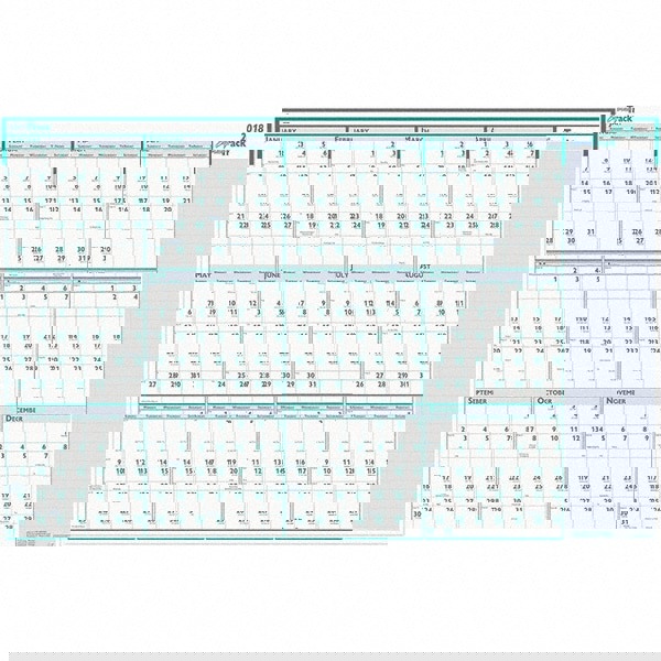 Erasable Wall Calendar: 1 Sheet